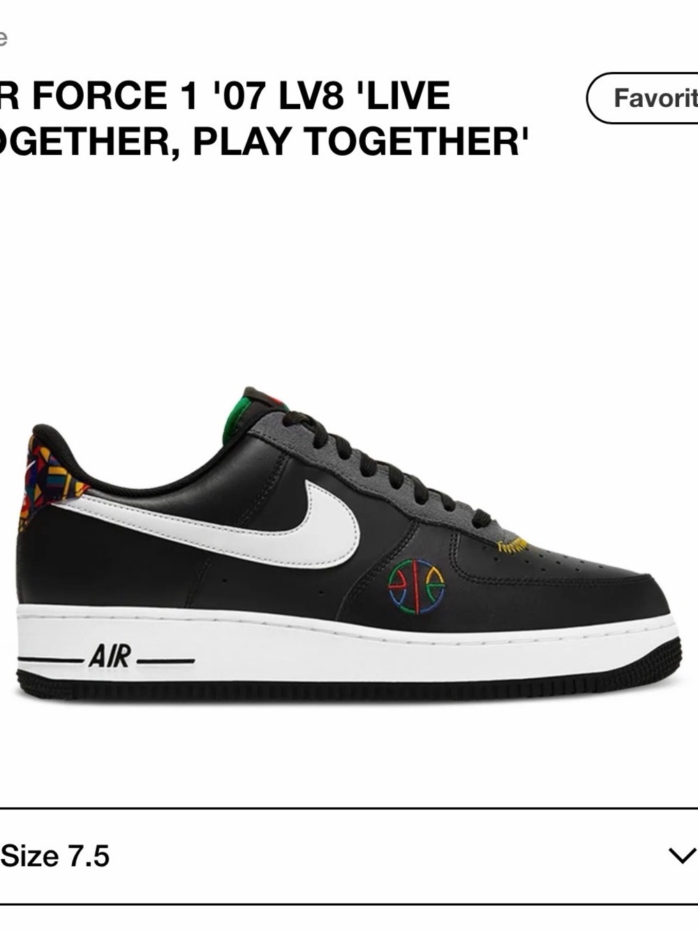 Nike Black/White Low-Top Basketball Sneakers with Multicolor Accents